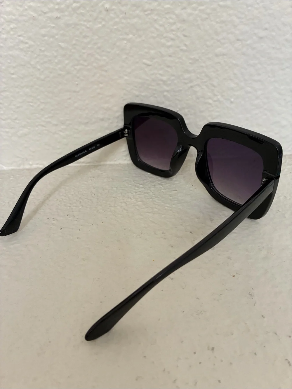 Circus by Sam Edelman Black Crystal-Trim Oversized Square Sunglasses